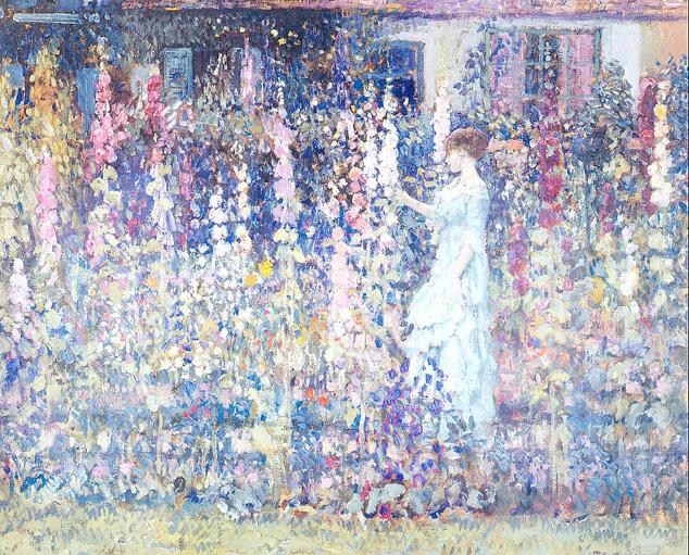 Frederick Carl Frieseke Hollyhocks